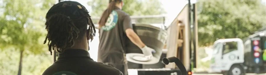 Eco 1st crew at their hauling truck