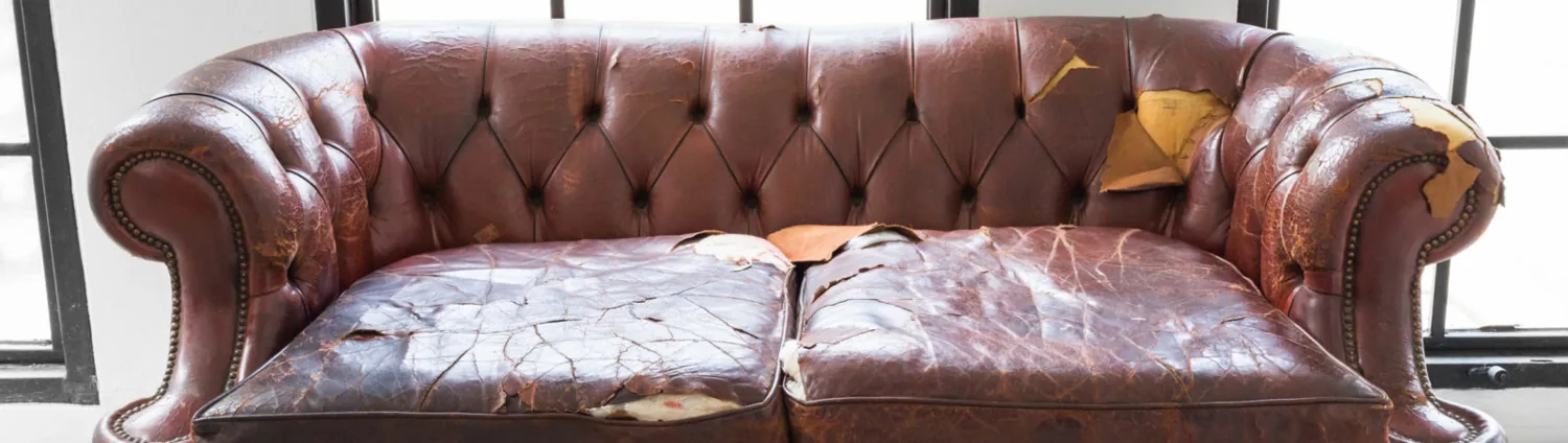A sofa featured on Eco 1st’s furniture removal page