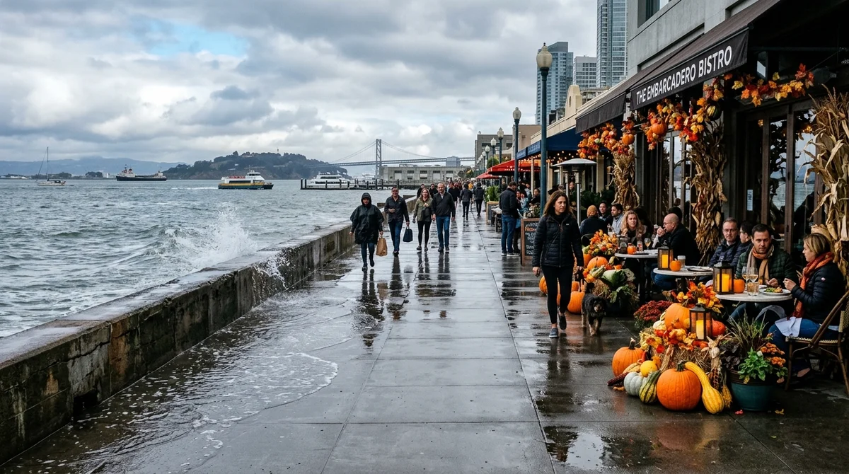 San Francisco Tides Peak 1.9 Feet Above Normal Friday With 10%–30% Halloween Rain Chance and Regional Dining Deals