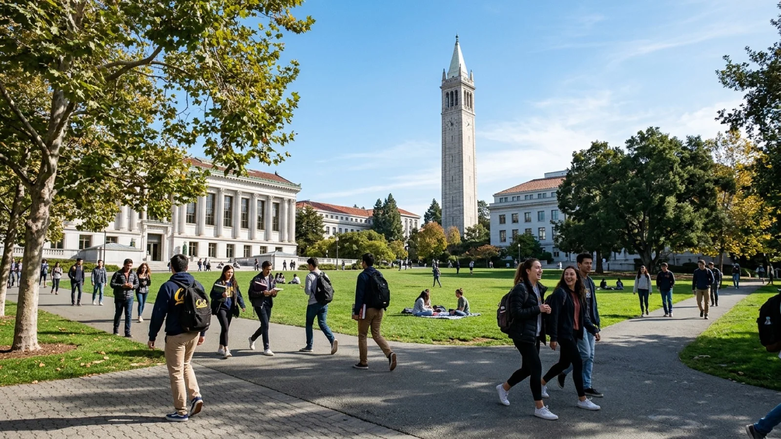 University of California Berkeley campus grounds near Zellerbach Hall celebrating the opening of the symphonic season