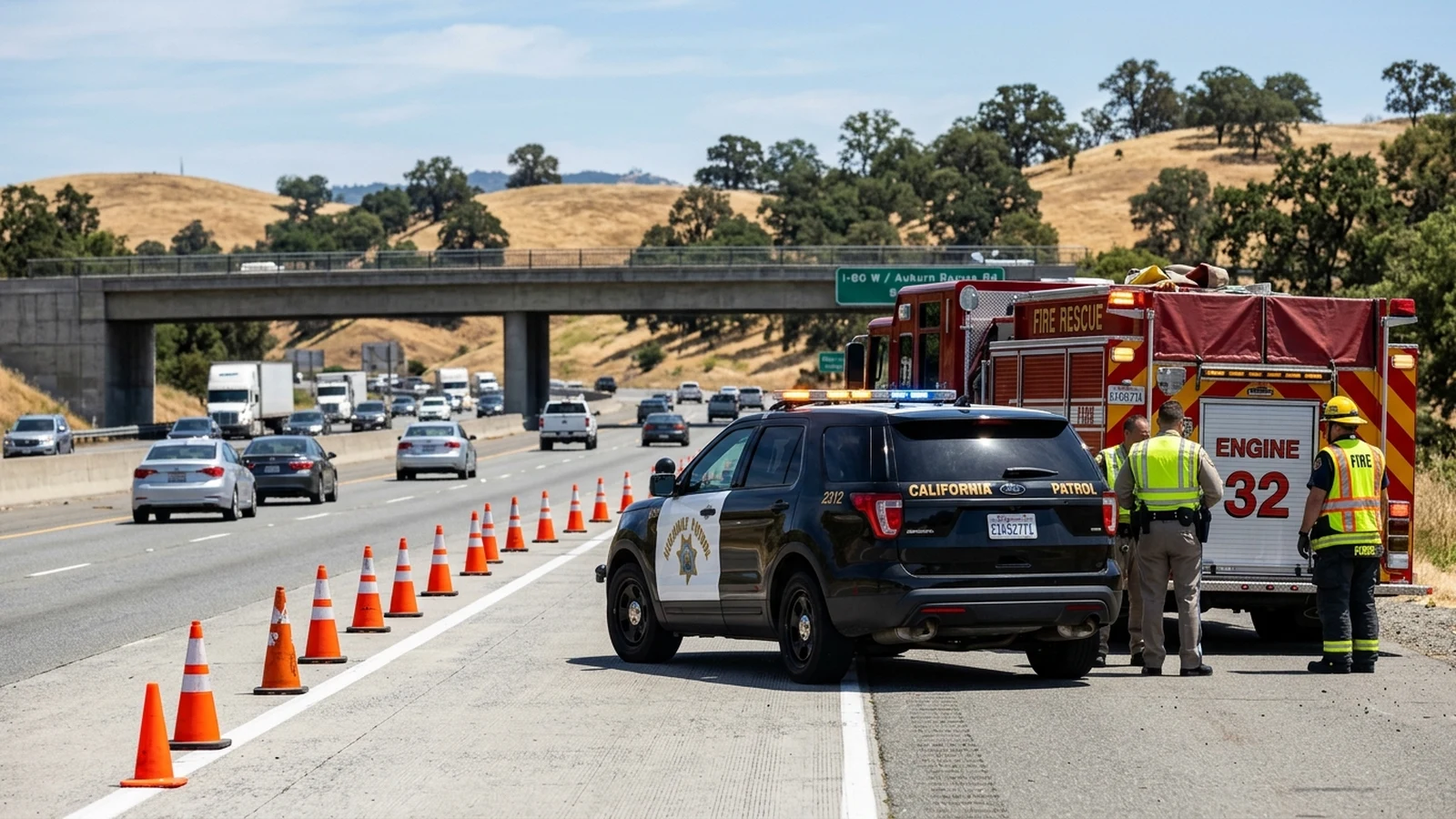 Person in crisis on I-80 overpass in Berkeley taken to hospital