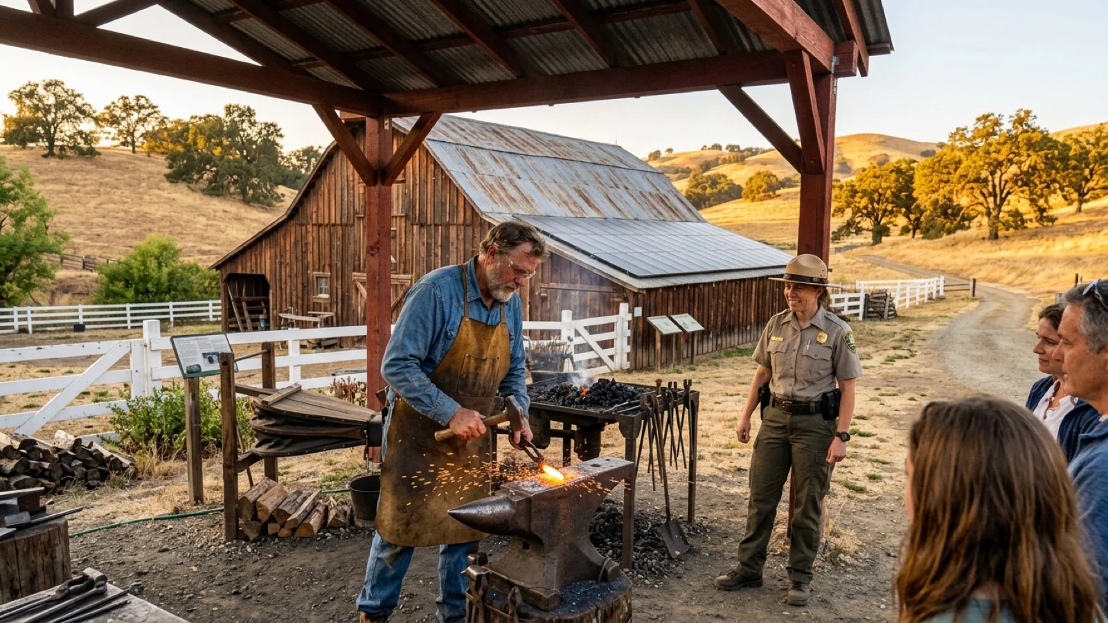 City of Walnut Creek Completes Timber-Frame Barn Restoration and Living-History Blacksmith Forge Upgrade at Borges Ranch