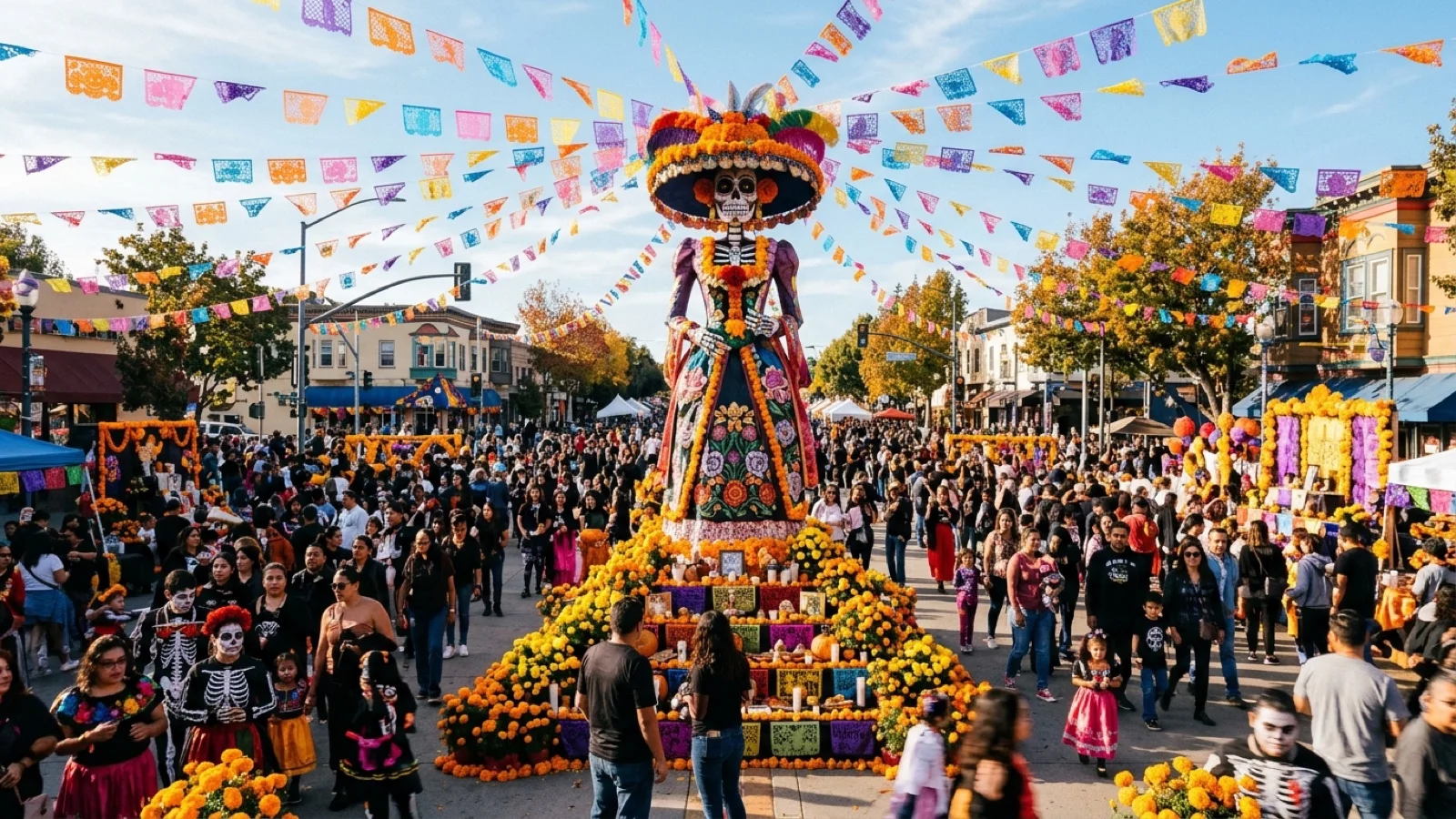 Fruitvale Transit Village to Host Oakland Día de los Muertos Festival Featuring 34-Foot La Catrina on Nov. 1