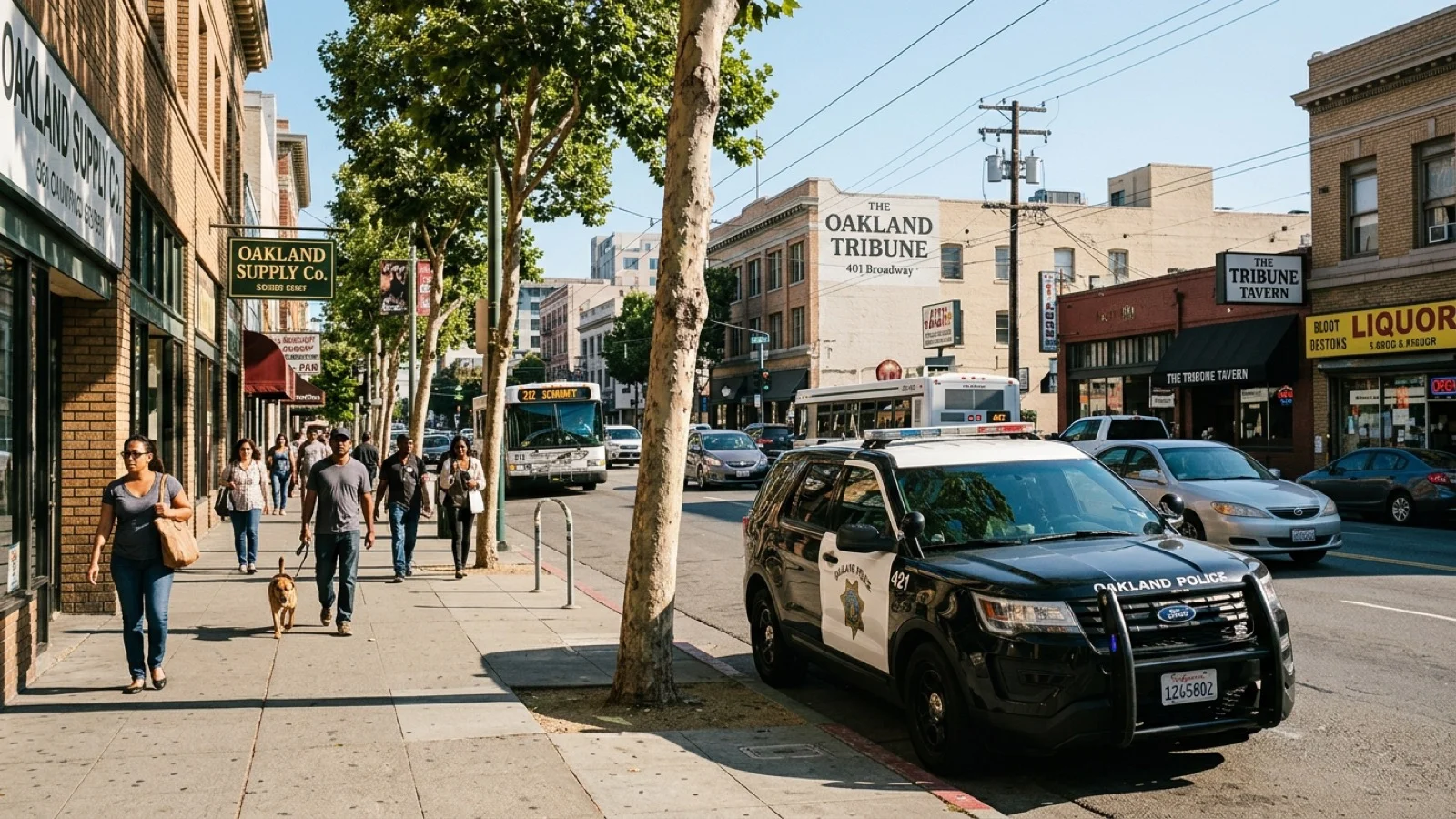 Municipal patrol vehicles and traffic safety enforcement units stationed along major regional transit corridors