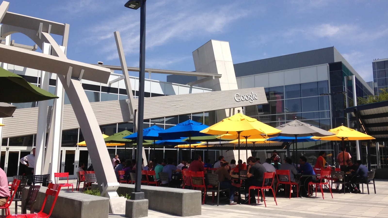 Google Mountain View corporate headquarters where Android engineering teams deployed on-device real-time sign language translation on Pixel 11