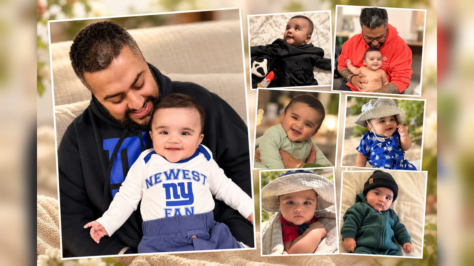 Zorawar Sodhi and his father Karan Sodhi in San Ramon family celebration photo collage