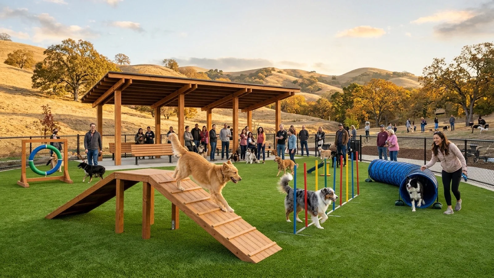City of San Ramon Opens Resurfaced K9 Turf Agility Dog Park and Solar Pet Hydration Pavilion at Bollinger Canyon Park