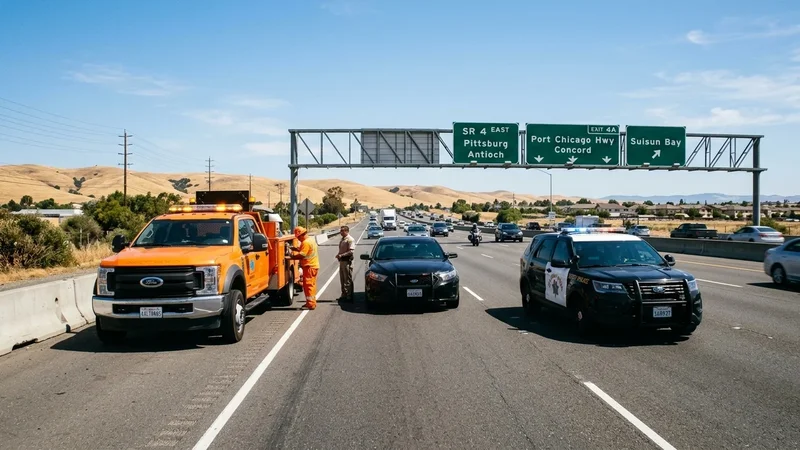 California Highway Patrol and Caltrans emergency units respond to Interstate 680 corridor incident in Concord