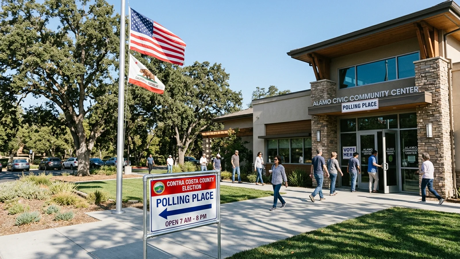 Contra Costa County Announces 2026 Polling Locations and Free Transit Service on Election Day - editorial news photograph