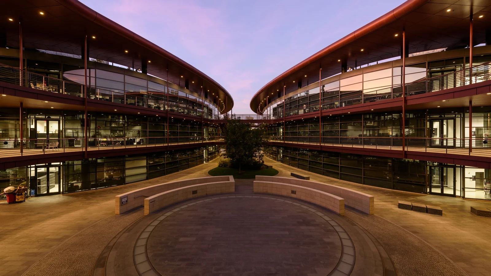 James H. Clark Center at Stanford University where interdisciplinary biological and computational science laboratories evaluate frontier models